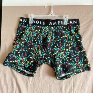 American Eagle Outfitters Christmas Black and Red Boxer Briefs‎ Comfortable Fit